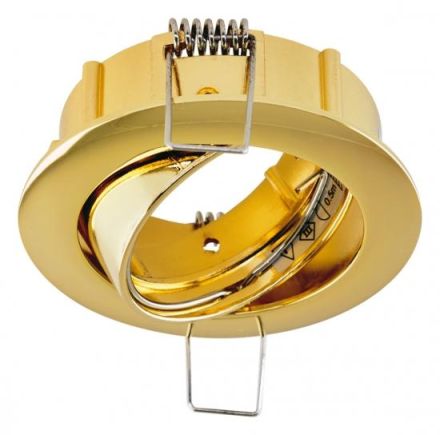 EVN 515421 round black gold GX5.3 max.50W 12V recessed ceiling spotlight