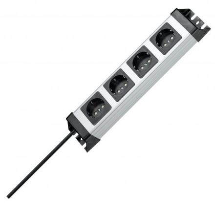 Kopp 226120010 POWERversal 4-way 250V 16A 3600W IP20 power strip