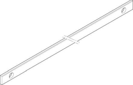 ABN 2FB 20x5x587mm horizontal both sides CU rail (XCUW522B)