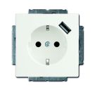 Busch-Jaeger 20 EUCBUSB-84 SCHUKO® USB socket, with increased contact protection studio white