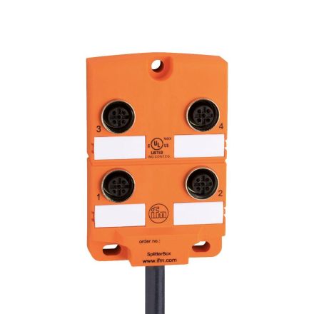 ifm electronic EBC025 4-way M12 5-pin AC/DC halogen-free sil central distributor