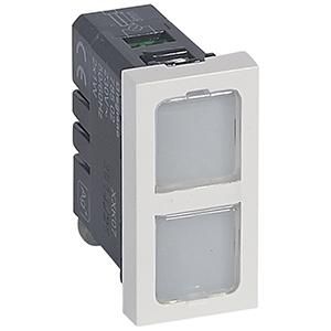 Legrand 078502 signal light MOSAIC 2-way 230V 1mod ws, (white)