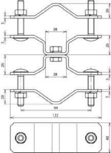 Dehn & Söhne 105354 Railing fastening DEHNiso-Combi