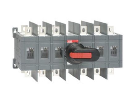 ABB Stotz-Kontakt OT160E33WCP, load changeover switch 6-pole 160A with handle and shaft/open, 1SCA118603R1001