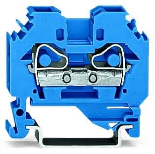 Wago 282-104 6qmm blue 2 conductor feed-through terminal