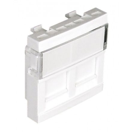 EFAPEL FACE PLATE F/2 RJ CONECTORS - 2 MOD WHITE