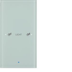 BERKER 75141930 KNX push-button sensor glass | 1-way, comfort, configured | glass polar white