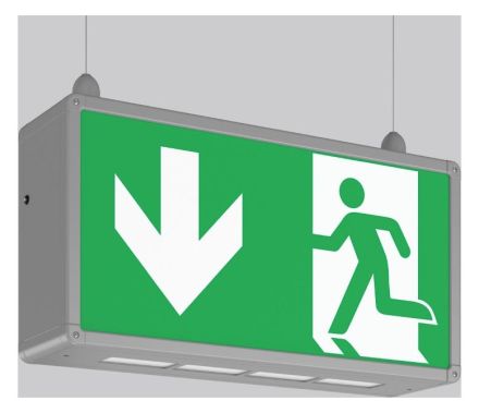 RZB 671351.004.1.04 Pendant Rectangle 485 LED emergency light