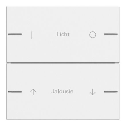 GIRA 576227 rocker set ind. for touch sensor 4 System 55 | 2-way | pure white satin finish