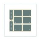 Issendorff 30282 8 keys 6 LEDS bar graph. integrated TS white glass keypad