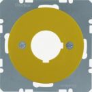 Berker 14322006 Central plate for signalling and control device 22.5 mm yellow, glossy Central plate