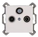 Kopp 917113080 MILANO TV/RF/SAT, digital compatible white antenna socket