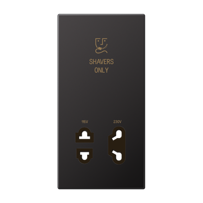 Jung SOAL7522DPL cover 1-way, shavers only, painted aluminium, LS series, dark (painted aluminium)