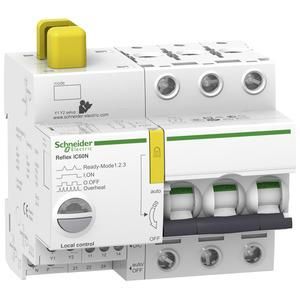 Schneider Electric A9C61310 ACTI9 IC60N TI24 B10A 3-pole B remotely switchable circuit breaker