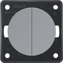 Berker 936752507 rocker switch grey, glossy Integro Flow/Pure