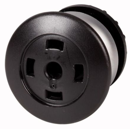 Eaton M22-DRP-SX mushroom pushbutton, black, without key plate, latching, 216759