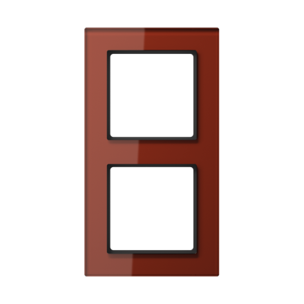Jung AC582GLRT glass frame 2-way, vertical and horizontal mounting, glass, A CREATION, red