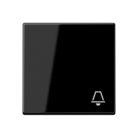 Jung A590KSW rocker switch 1-way, symbol bell, Duroplast, Series A, black