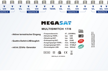 Megasat Multiswitch 17/8,NT