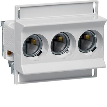 Hager 3268/3VR D02 fuse base ceramic 3-pole 63A