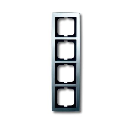 Busch-Jaeger 1724-80 cover frame, 4-way frame chrome matt
