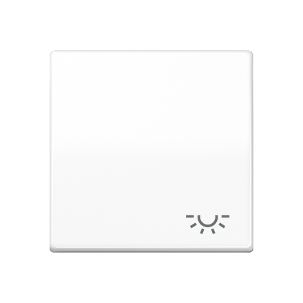 Jung ABAS591LWW rocker switch 1-way, symbol light, Duroplast antibacterial, AS series, alpine white