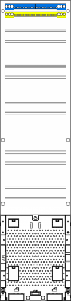 F-TRONIC V17APZ distribution panel 250x1050x210mm with cover