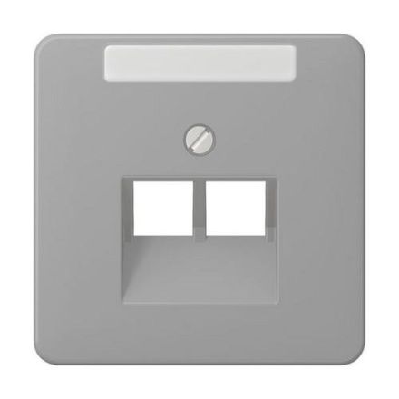 Jung CD569-2NAUAGR cover for IAE/UAE connection boxes 2 x 8-pin, with label field, thermoplastic, CD series, grey