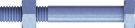 Reisser 00M601S021-0600702-1 DIN 931+ DIN 934, M 6 X 70, steel, galvanized, blue pass., pack of 100