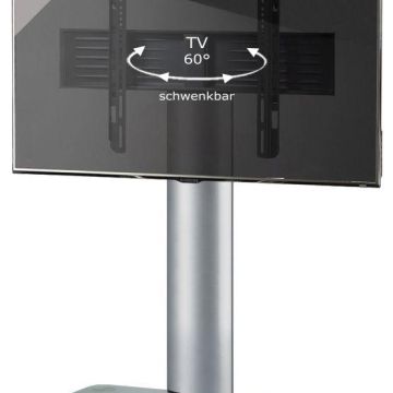 VCM TOSAL silver/matt glass TV stand