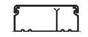 EFAPEL 50X20 TRUNKING WITH 1/3 DIVIDER WHITE