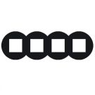 EFAPEL SV FOUR-GANG FRAME MATTE BLACK