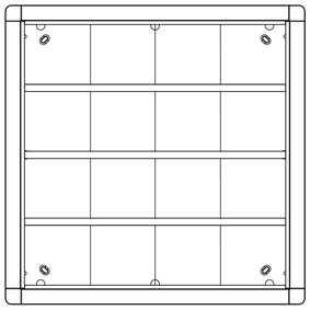 Ritto 1882420 flush-mounted frame 16 module slots, silver