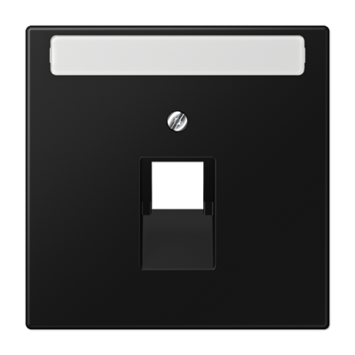 Jung LS969-1NAUASWM cover for IAE/UAE connection boxes 1 x 8-pin, with label field, thermoplastic painted, LS series, graphite black matt