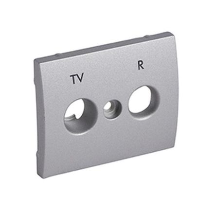 Legrand 771383 TV cover 2-hole Hirschm. Galea soft alu, (aluminium)