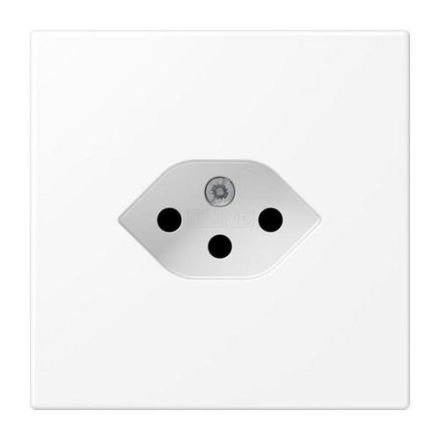 Jung LS1520-13SEVWWM single socket, Swiss standard, type 13, LS series, snow white matt