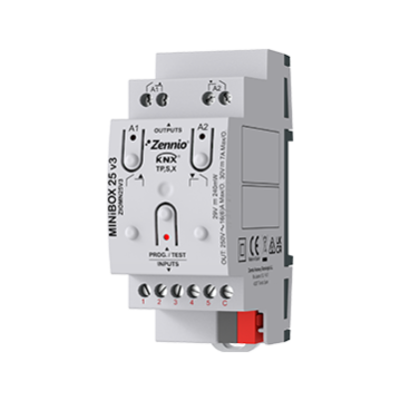 Zennio ZIOMN25V3 MINiBOX 25 v3 Multifunction Actuator