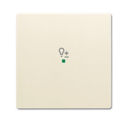 Busch-Jaeger 6234-10-82 rocker switch, 1-way, with symbol 'dimmer' ivory white