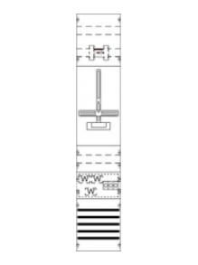 ABB Striebel & John KA4296 measuring and transformer panel BH5-1FB pre-wired with meter cross, 2CPX035020R9999