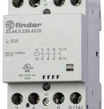 Finder 22.64.0.024.4310 installation contactor 4S 63A coil 24VAC/DC