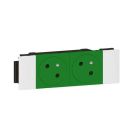 Legrand 077192L Mosaic 2-f.Snap-On EBS gr socket SCHUKO