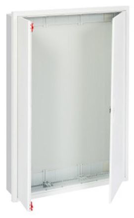 ABB Striebel & John TU73 small distribution board, flush-mounted, empty 7-row, with cover frame and door, 2CPX068577R9999