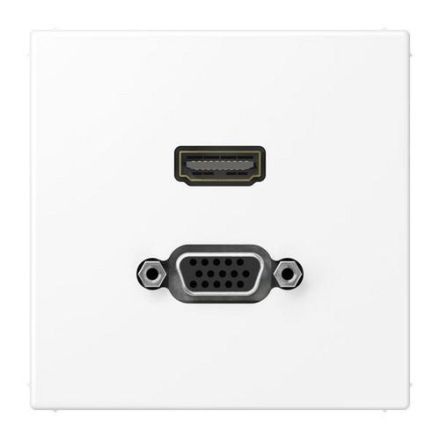 Jung MALS1173WWM Multimedia connection system HDMI / VGA, LS series, snow white matt