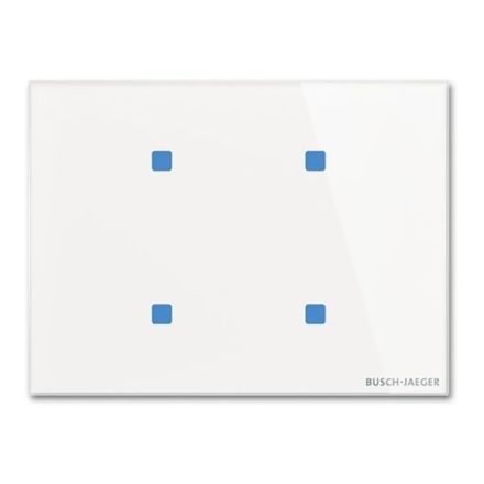 BUSCH-JAEGER TB/U4.8.11-CG KNX push button sensor Standard tacteo | 4-way, horizontal | white glass | 86x115 mm