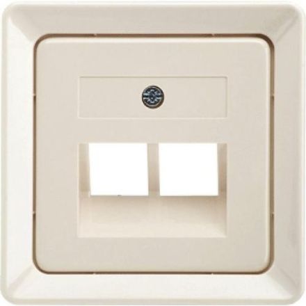ELSO 206410 Central plate for 2xRJ45 pearl white