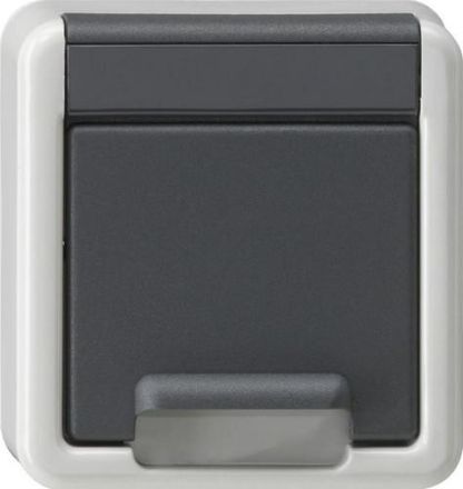 Gira 494230 SCHUKO-SDO KD+SH WG AP gr cover