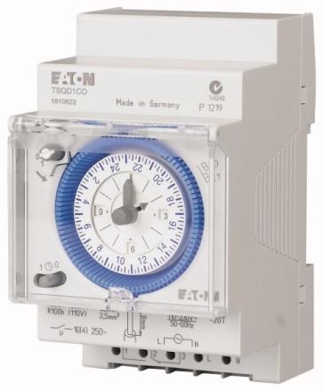 Eaton TSQD1CO Analog time switch, quartz, day, 1 channel, 167390