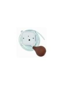 ELSO 750070 Pneumatic button with central plate 2m hose pearl white