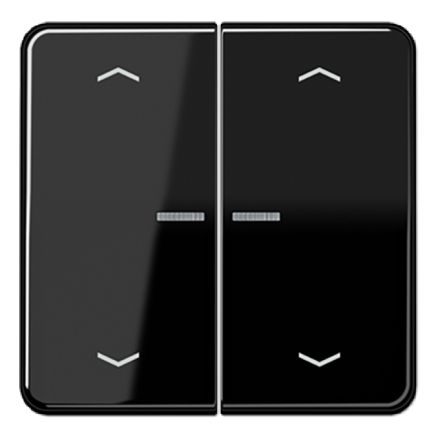 JUNG CD102KO5PSW KNX control rocker with arrow. F10 CD series | 2-way | black