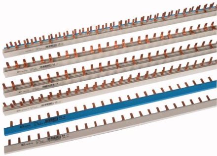 Eaton Z-SV-16/1N-1TE/F phase busbar, 1Ph, 16qmm, angled blue, pin, 1m, 269524